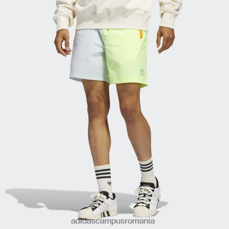 adidas campus romania pantaloni scurți țesuți blocați nuanță albastră adidas bărbați nuanță albastră/galben de înaltă rezoluție J266N214934