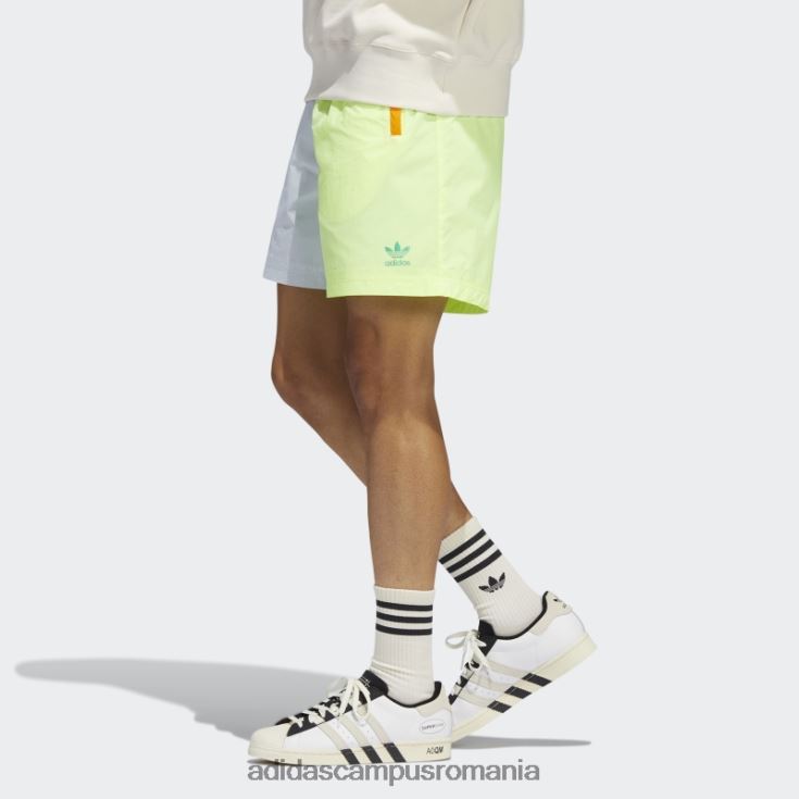 adidas campus romania pantaloni scurți țesuți blocați nuanță albastră adidas bărbați nuanță albastră/galben de înaltă rezoluție J266N214934
