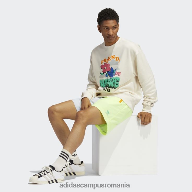 adidas campus romania pantaloni scurți țesuți blocați nuanță albastră adidas bărbați nuanță albastră/galben de înaltă rezoluție J266N214934