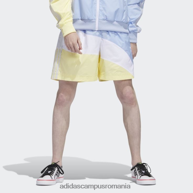 adidas campus romania pantaloni scurți țesuți în vârtej albastru zori bărbați albastru zori/galben J266N26433