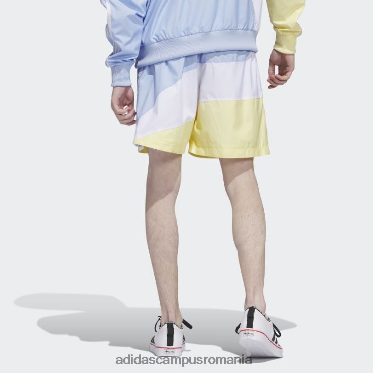 adidas campus romania pantaloni scurți țesuți în vârtej albastru zori bărbați albastru zori/galben J266N26433