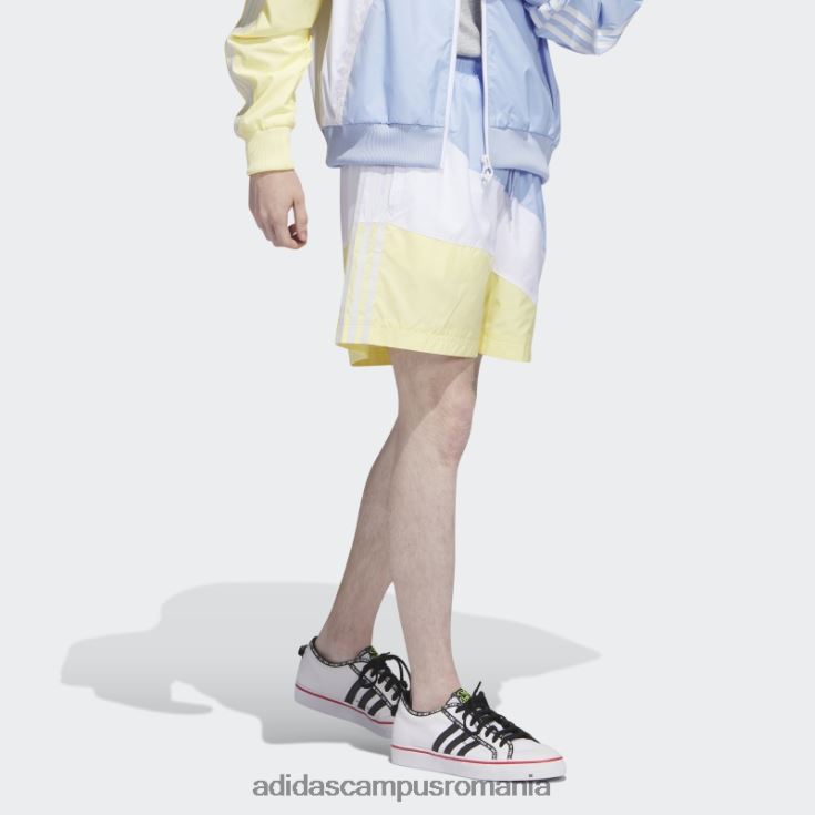 adidas campus romania pantaloni scurți țesuți în vârtej albastru zori bărbați albastru zori/galben J266N26433
