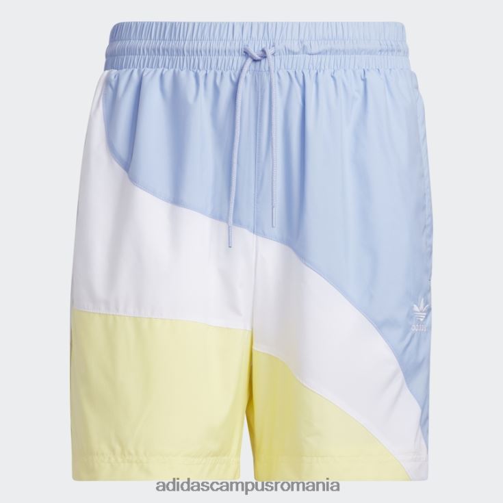 adidas campus romania pantaloni scurți țesuți în vârtej albastru zori bărbați albastru zori/galben J266N26433