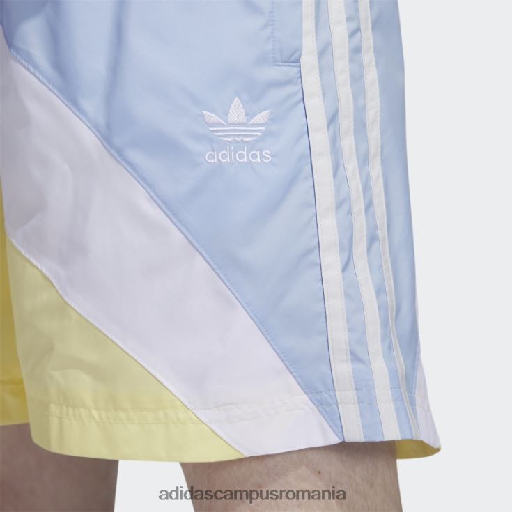 adidas campus romania pantaloni scurți țesuți în vârtej albastru zori bărbați albastru zori/galben J266N26433