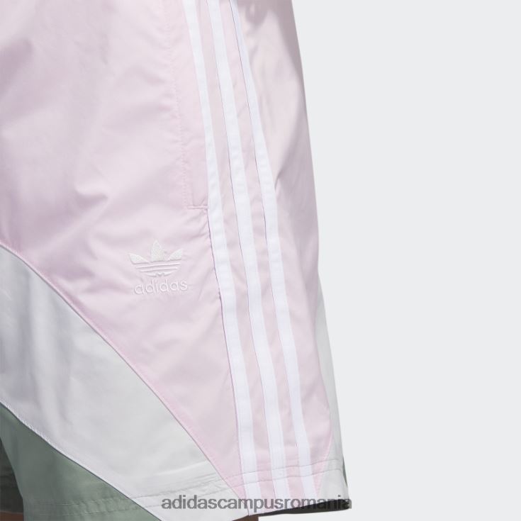 adidas campus romania pantaloni scurți țesuți în vârtej roz bărbați roz/verde argintiu J266N26457