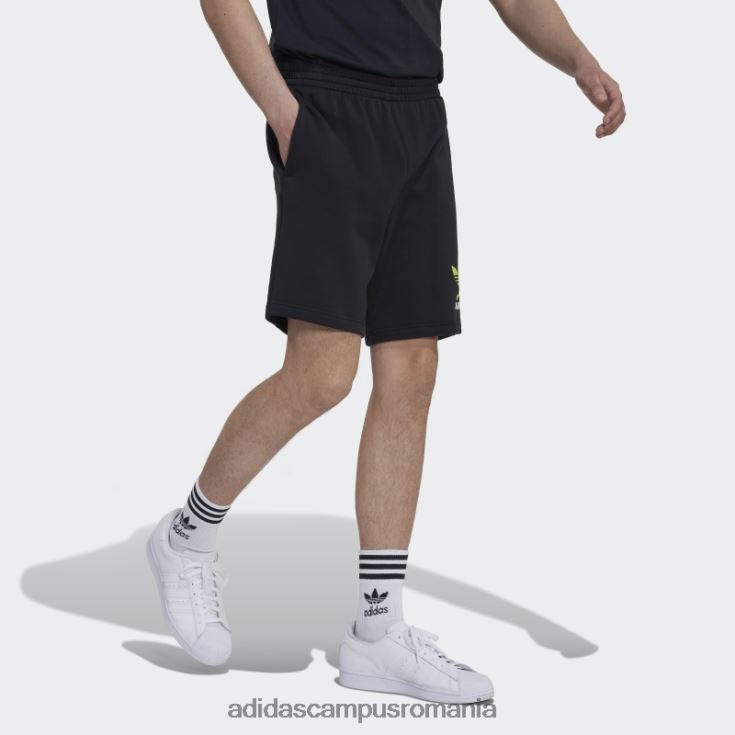 adidas campus romania pantaloni scurți grafic distracție negru bărbați negru/alb/var J266N214678
