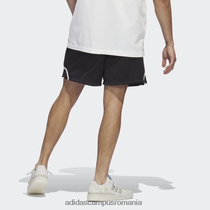 adidas campus romania pantaloni scurți negri din plasă de baschet bărbați zori negre/argintii J266N215220