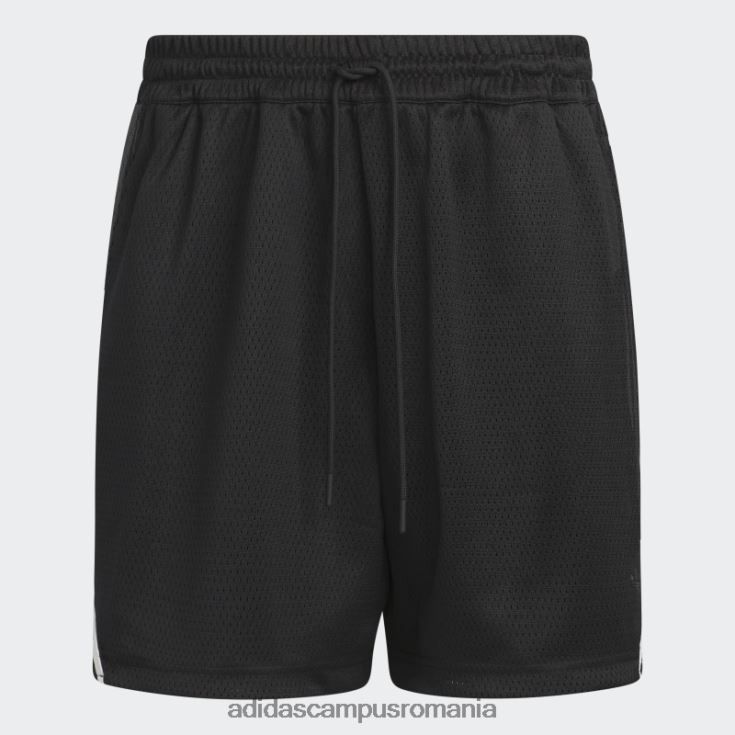 adidas campus romania pantaloni scurți negri din plasă de baschet bărbați zori negre/argintii J266N215220