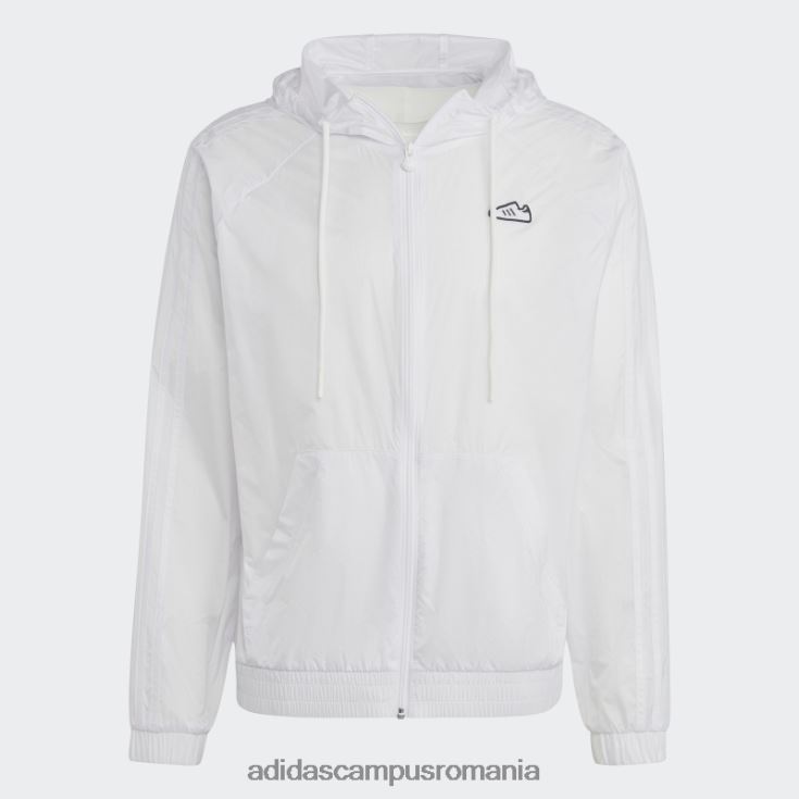 adidas campus romania parcă de vânt albă bărbați alb J266N21202