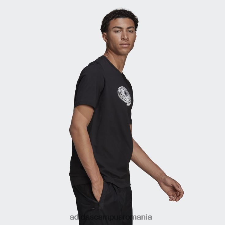 adidas campus romania r.y.v. tricou grafic negru bărbați negru J266N214816