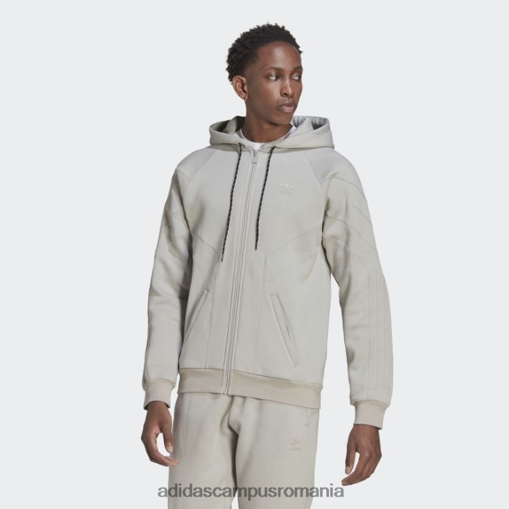 adidas campus romania rekive hanorac cu fermoar complet metal gri fashion bărbați gri metal J266N214855
