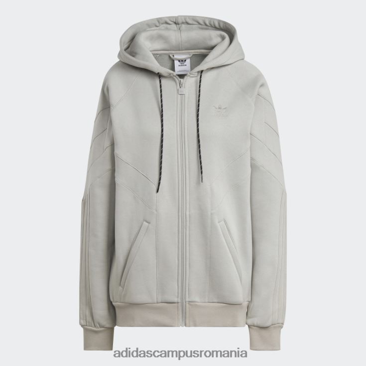 adidas campus romania rekive hanorac cu fermoar complet metal gri fashion bărbați gri metal J266N214855
