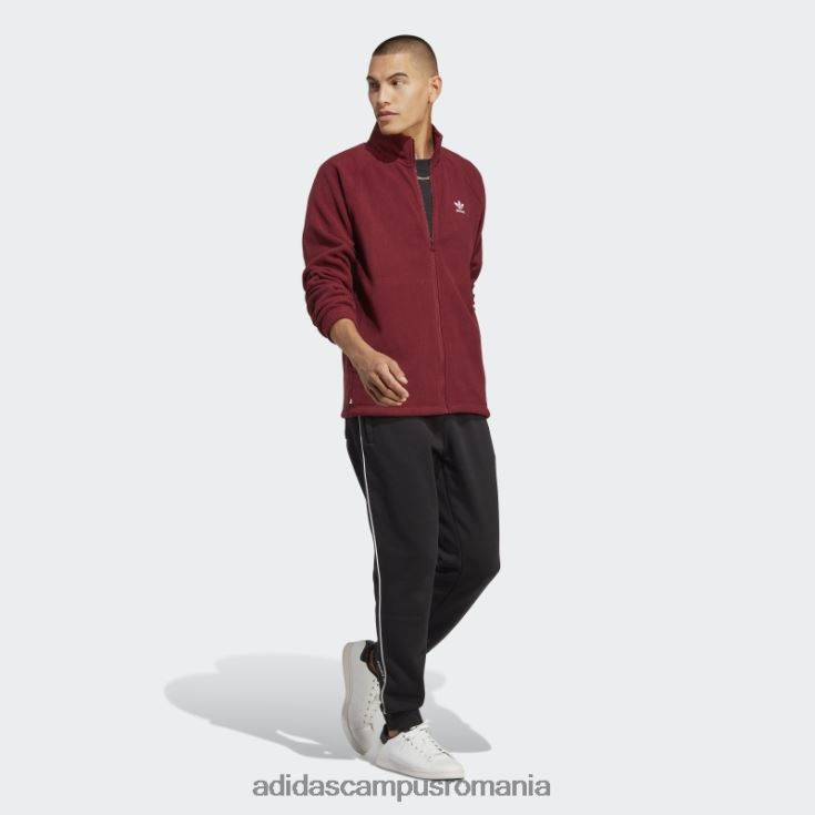 adidas campus romania roșu adicolor classics trefoil teddy fleece jachetă bărbați roșu J266N25356