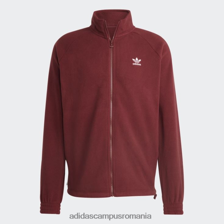adidas campus romania roșu adicolor classics trefoil teddy fleece jachetă bărbați roșu J266N25356