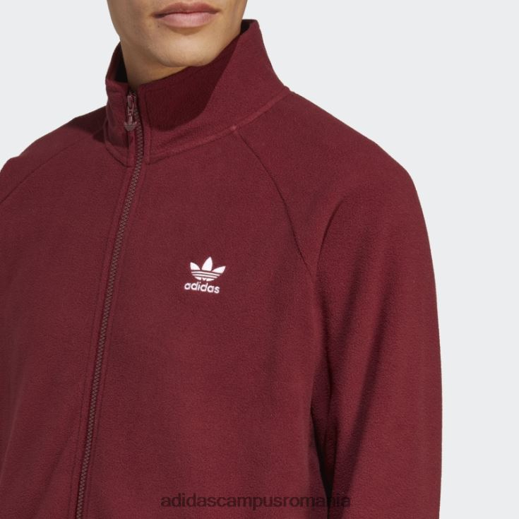 adidas campus romania roșu adicolor classics trefoil teddy fleece jachetă bărbați roșu J266N25356