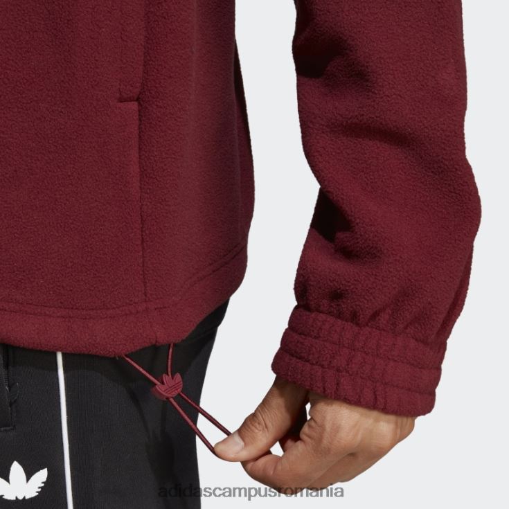 adidas campus romania roșu adicolor classics trefoil teddy fleece jachetă bărbați roșu J266N25356