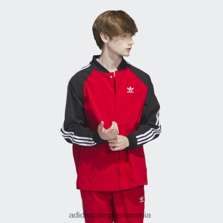 adidas campus romania sacou țesut stacojiu bărbați stacojiu/negru J266N25264