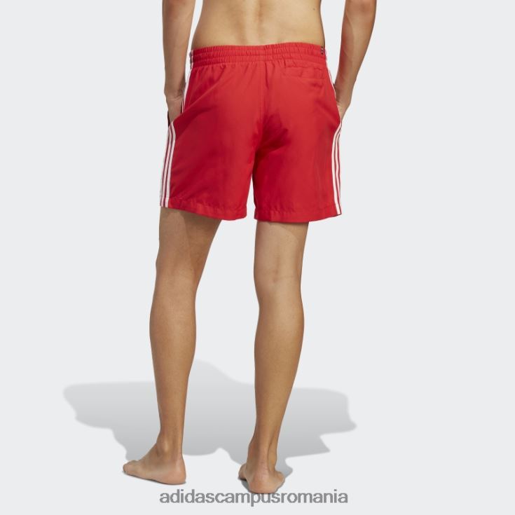 adidas campus romania scarlet originals adicolor pantaloni scurți de baie cu 3 dungi adidas bărbați stacojiu/alb J266N213653