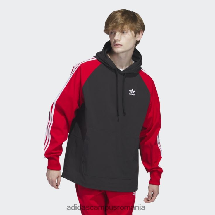 adidas campus romania sst jachetă de vânt cu glugă negru adidas bărbați negru/stacojiu J266N26210