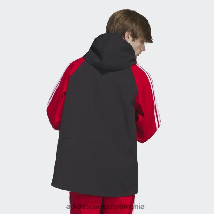 adidas campus romania sst jachetă de vânt cu glugă negru adidas bărbați negru/stacojiu J266N26210
