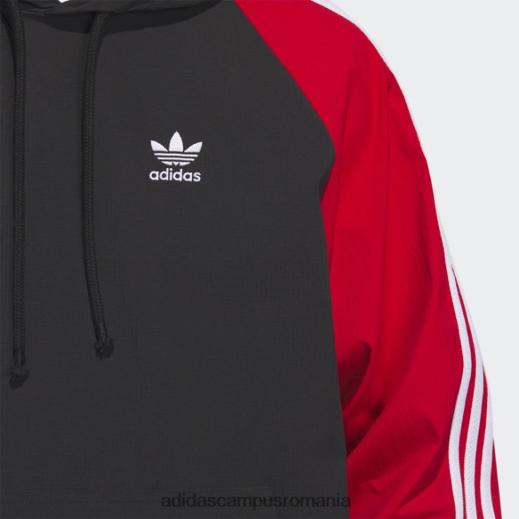 adidas campus romania sst jachetă de vânt cu glugă negru adidas bărbați negru/stacojiu J266N26210