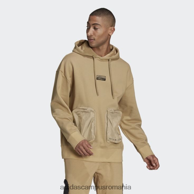 adidas campus romania ton bej r.y.v. hanorac cu glugă larg bărbați ton bej J266N215064