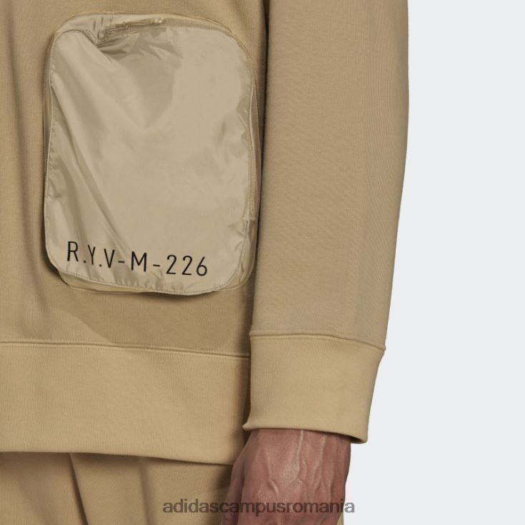 adidas campus romania ton bej r.y.v. hanorac cu glugă larg bărbați ton bej J266N215064