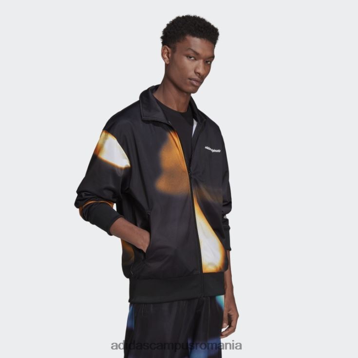 adidas campus romania top adidas cu grafica neagra y2k bărbați papură neagră/portocalie J266N214997