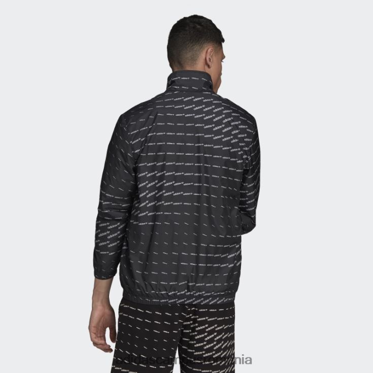 adidas campus romania top negru cu monogramă grafică bărbați alb negru J266N215016