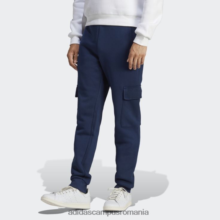adidas campus romania trefoil essentials pantaloni cargo night indigo bărbați indigo de noapte J266N25491