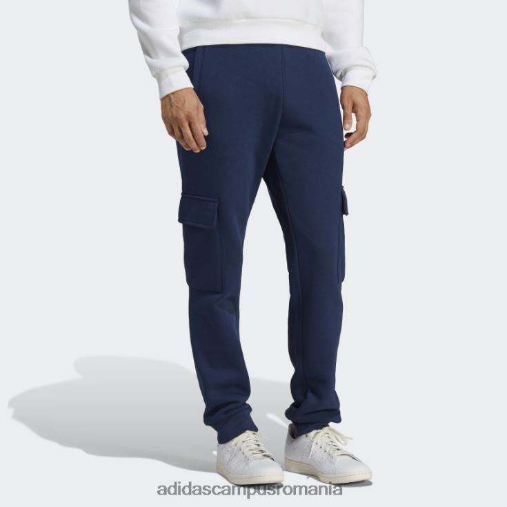 adidas campus romania trefoil essentials pantaloni cargo night indigo bărbați indigo de noapte J266N25491