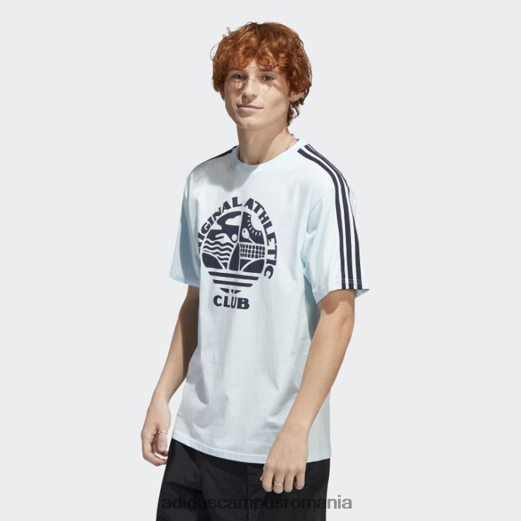 adidas campus romania tricou 3 dungi original athletic club albastru bărbați cerneală albastră J266N214917