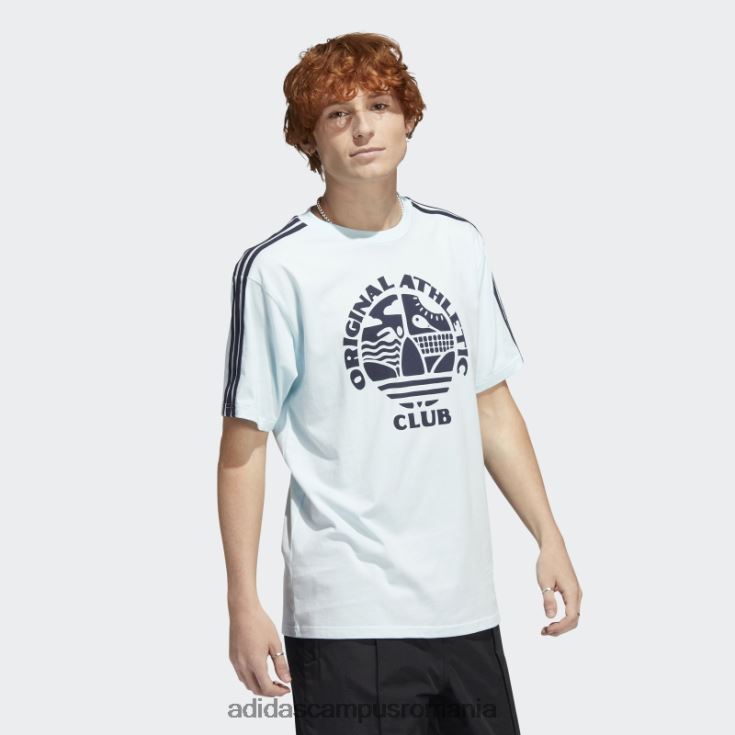 adidas campus romania tricou 3 dungi original athletic club albastru bărbați cerneală albastră J266N214917
