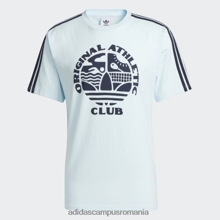 adidas campus romania tricou 3 dungi original athletic club albastru bărbați cerneală albastră J266N214917