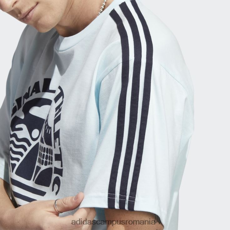 adidas campus romania tricou 3 dungi original athletic club albastru bărbați cerneală albastră J266N214917