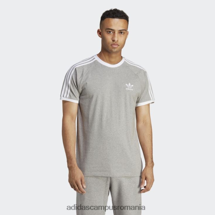 adidas campus romania tricou adicolor classics gri mediu cu 3 dungi bărbați gri mediu J266N27492