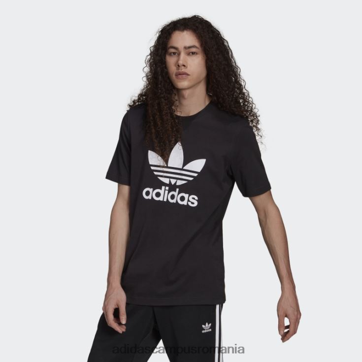 adidas campus romania tricou adicolor classics trefoil alb bărbați alb negru J266N21284