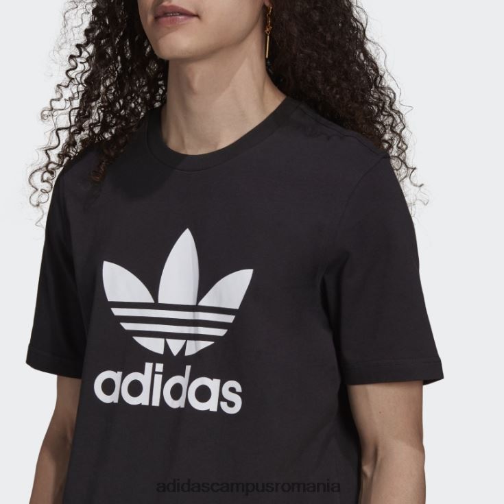 adidas campus romania tricou adicolor classics trefoil alb bărbați alb negru J266N21284