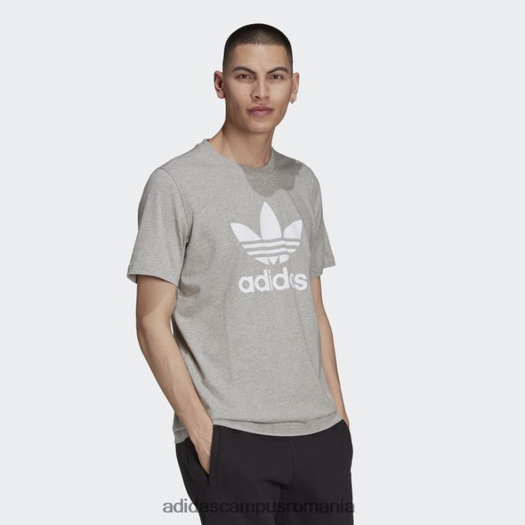 adidas campus romania tricou adicolor classics trefoil gri mediu bărbați gri mediu/alb J266N26845