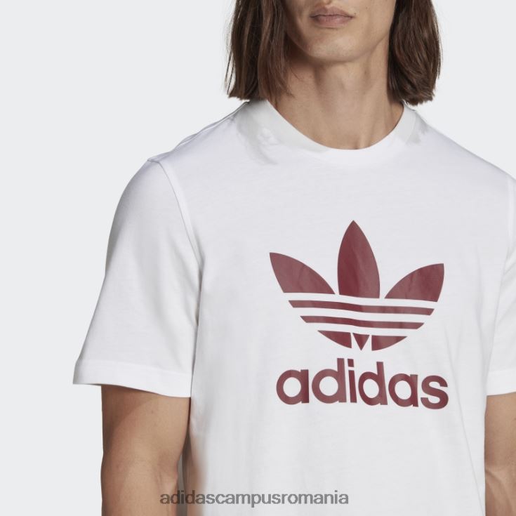 adidas campus romania tricou adicolor classics trefoil roșu bărbați alb roșu J266N26187