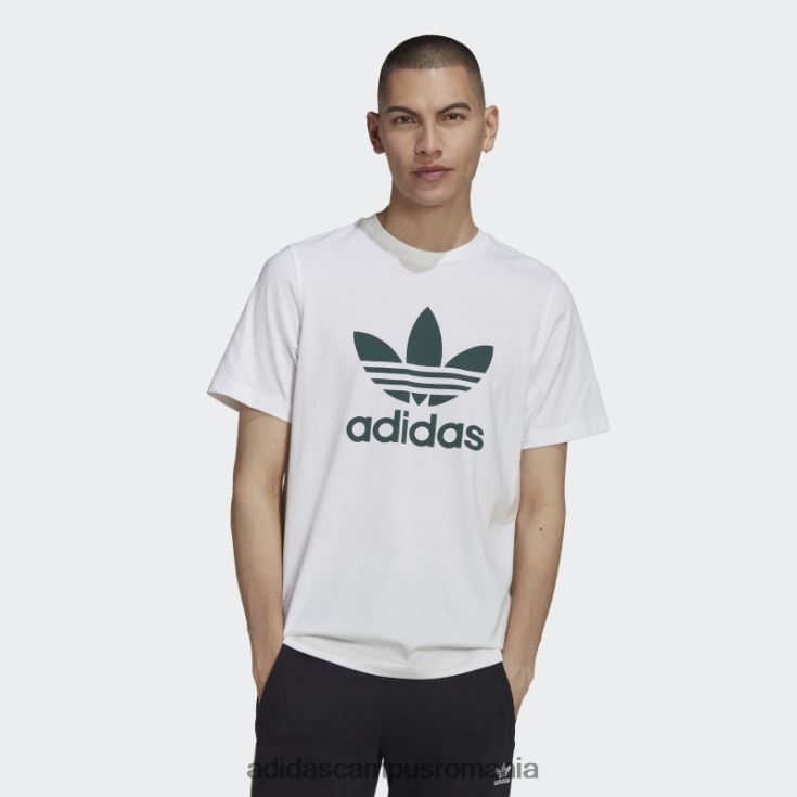 adidas campus romania tricou adicolor classics trefoil verde mineral bărbați alb/verde mineral J266N26764