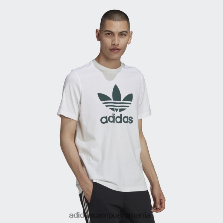 adidas campus romania tricou adicolor classics trefoil verde mineral bărbați alb/verde mineral J266N26764