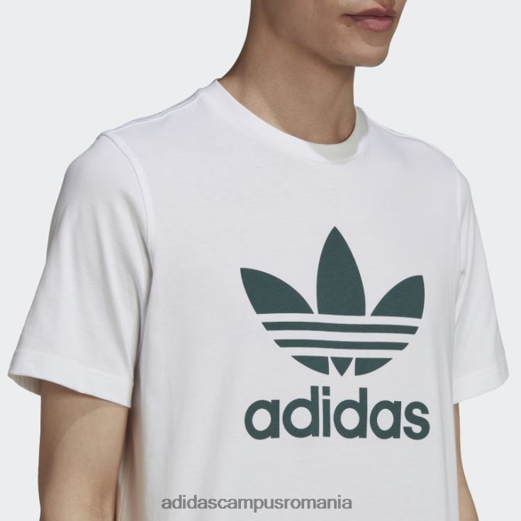 adidas campus romania tricou adicolor classics trefoil verde mineral bărbați alb/verde mineral J266N26764