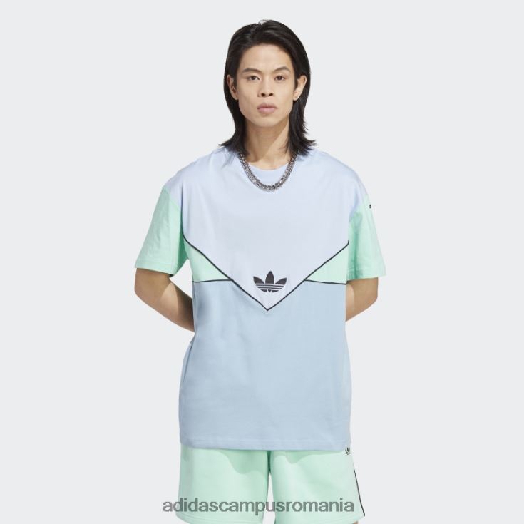 adidas campus romania tricou adicolor sezonier albastru zori bărbați albastru zori/cer ambiental/verde J266N214468