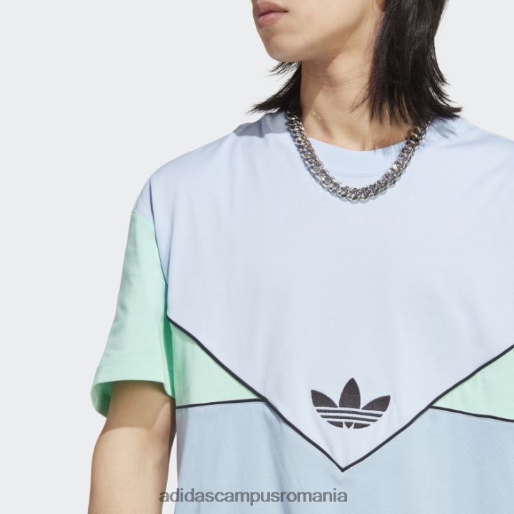 adidas campus romania tricou adicolor sezonier albastru zori bărbați albastru zori/cer ambiental/verde J266N214468