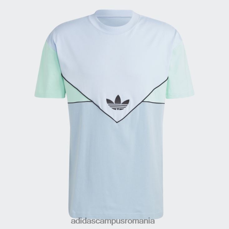 adidas campus romania tricou adicolor sezonier albastru zori bărbați albastru zori/cer ambiental/verde J266N25917
