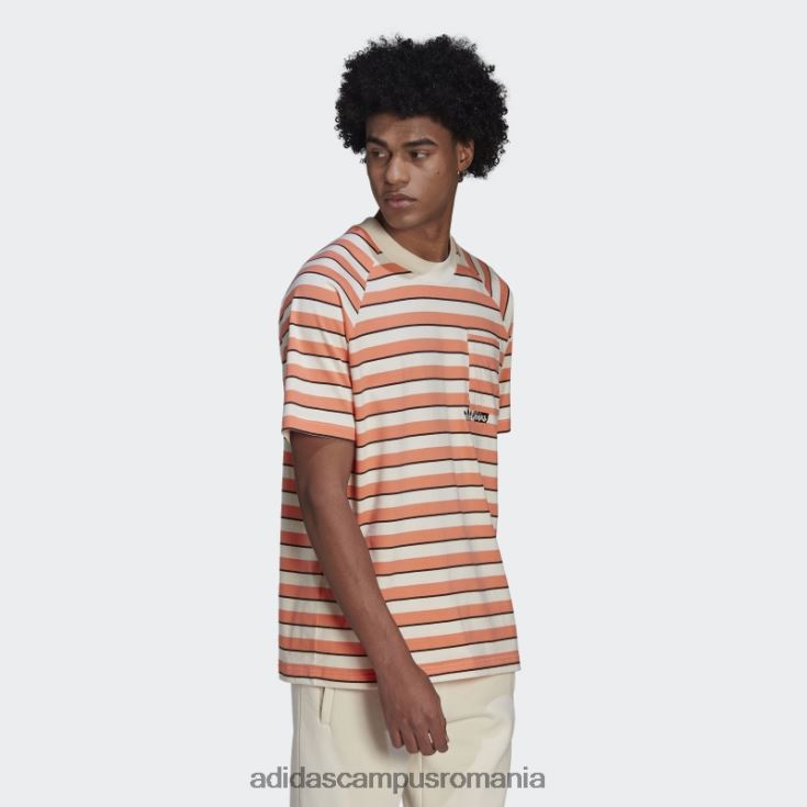 adidas campus romania tricou adidas cu buzunar în dungi coral bărbați coral J266N214619