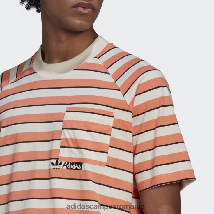 adidas campus romania tricou adidas cu buzunar în dungi coral bărbați coral J266N214619