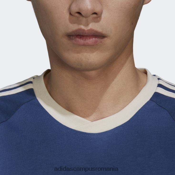 adidas campus romania tricou adidas cu grafica mellow ride club cu 3 dungi bărbați bleumarin/alb J266N27371