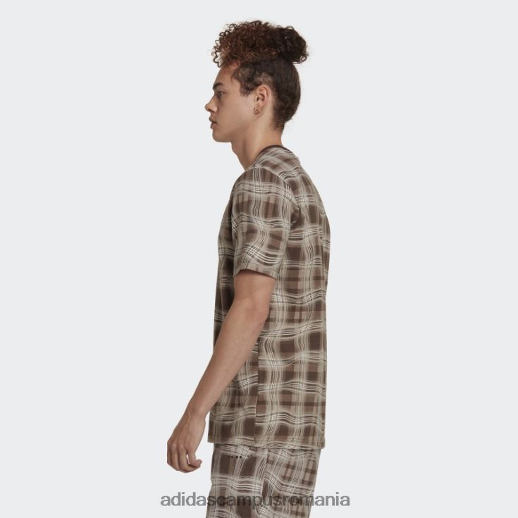 adidas campus romania tricou adidas cu mânecă scurtă cu imprimeu maro cretos bărbați maro cretos J266N27341